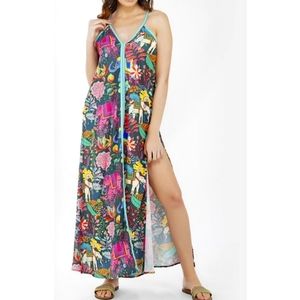 Elephant Maxi Dress *America & Beyond* S Long Summer Yoga Anthropologie